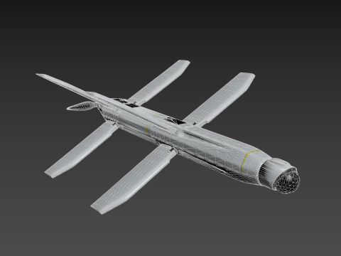 Loitering munition Lancet drone 3D Modell