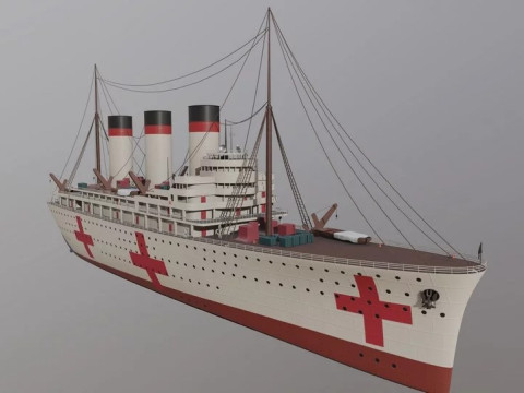 Hospital Ship Model 3D