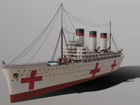 Hospital Ship 3D Model
