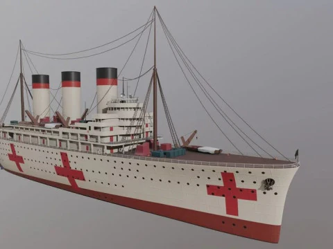 Hospital Ship 3D Model