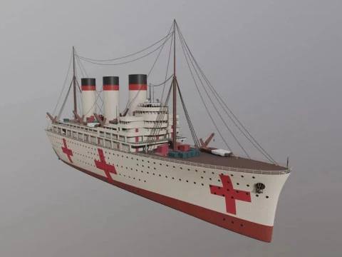 Hospital Ship 3D Model