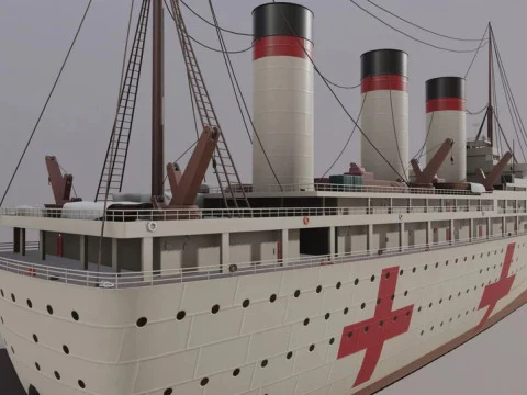 Hospital Ship 3D Model