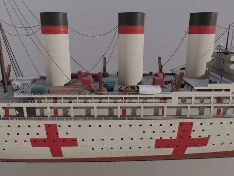 Hospital Ship 3D मॉडल