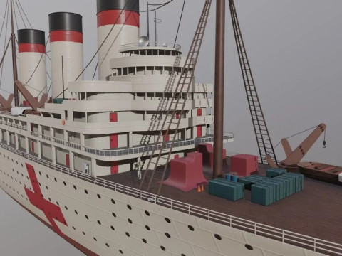 Hospital Ship 3D मॉडल