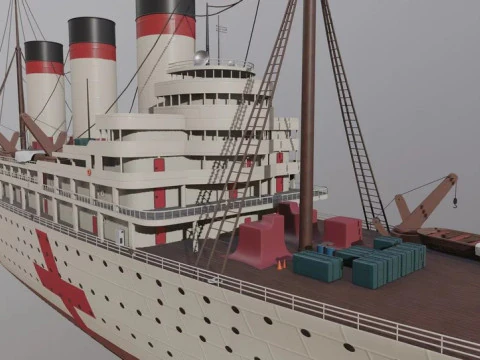 Hospital Ship 3D Model