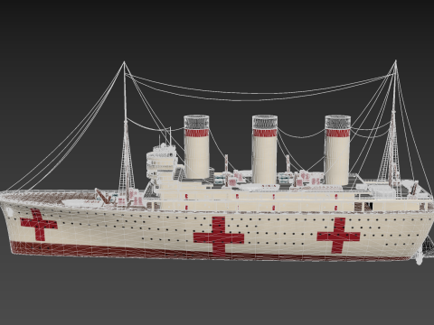 Hospital Ship 3D मॉडल