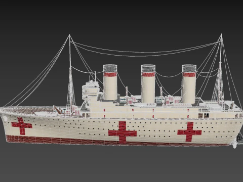 Hospital Ship 3D Model