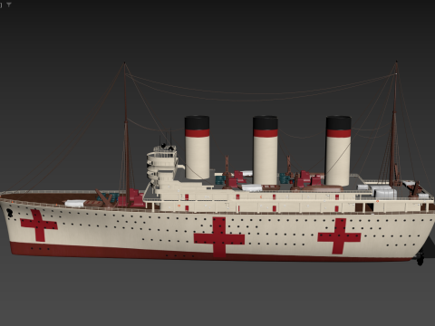 Hospital Ship 3D मॉडल