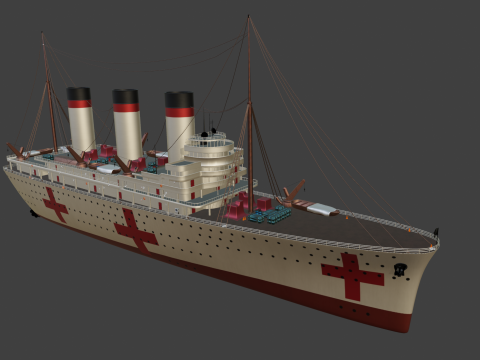 Hospital Ship 3D मॉडल
