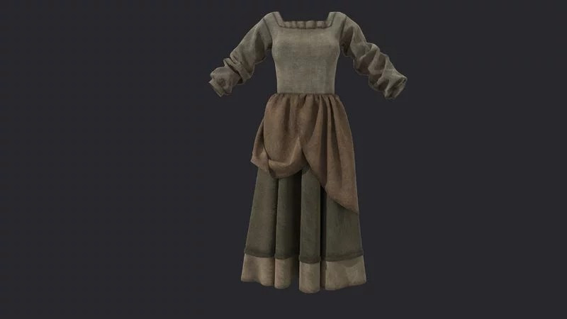 Peasant farmer dress Medieval charcater clothes 3D मॉडल .c4d .max .obj .3ds .fbx .stl .blend