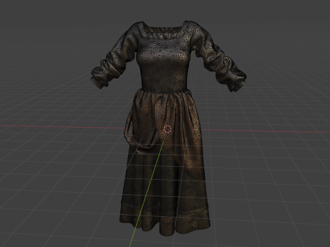 Peasant farmer dress Medieval charcater clothes 3D मॉडल