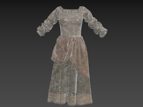 Peasant farmer dress Medieval charcater clothes 3D मॉडल