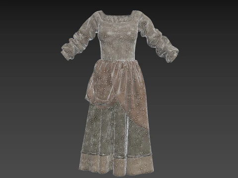 Peasant farmer dress Medieval charcater clothes 3D Model