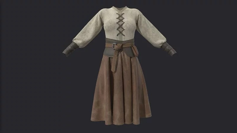 Medieval clothes character clothing 3D 모델 .c4d .max .obj .3ds .fbx .stl .blend