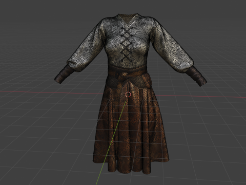 Medieval clothes character clothing 3D 모델