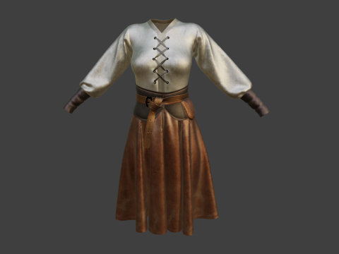Medieval clothes character clothing 3D 모델