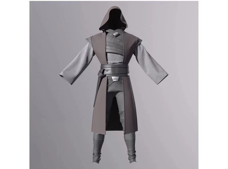 Jedi outfit character clothing 3D Model .c4d .max .obj .3ds .fbx .stl .blend