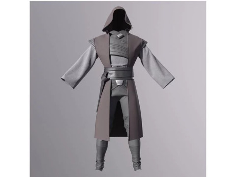Jedi outfit character clothing 3D Model