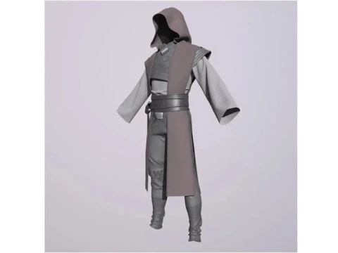 Jedi outfit character clothing 3D Model