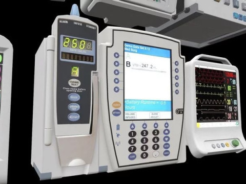 7 Hospital Screens 3D Modell