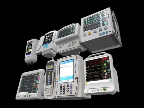 7 Hospital Screens 3D Modell
