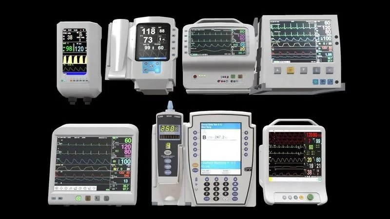 7 Hospital Screens 3D Model .c4d .max .obj .3ds .fbx .stl .blend