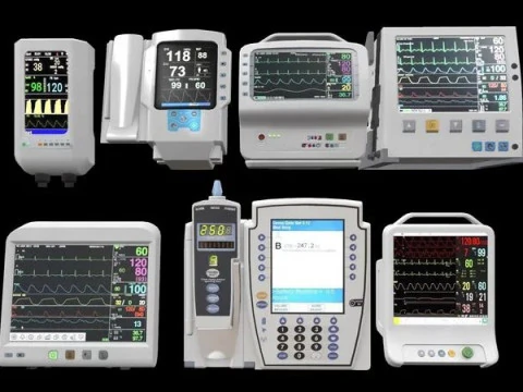 7 больничных экранов 3D Модель