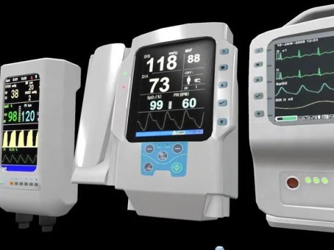 7 Hospital Screens 3D Modell
