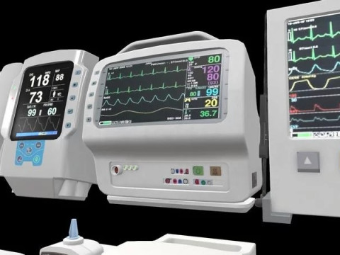 7 Hospital Screens 3D Modell
