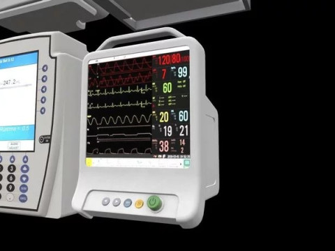 7 Hospital Screens 3D Modell