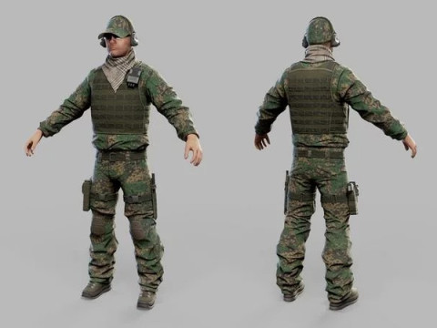 US Modern Sniper Soldier 3Dモデル