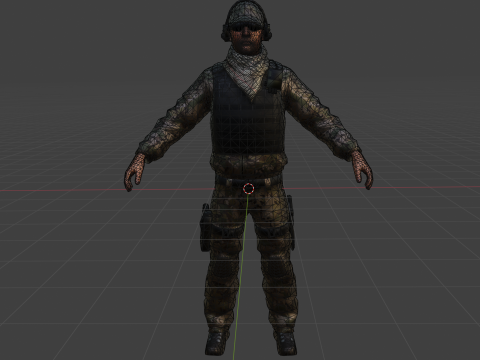 美国现代狙击手士兵 3D 模型