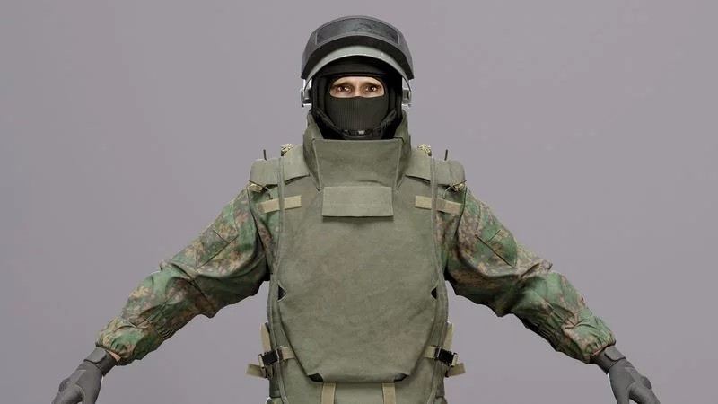 Modern Russian Soldier 3D Model .c4d .max .obj .3ds .fbx .stl .blend 