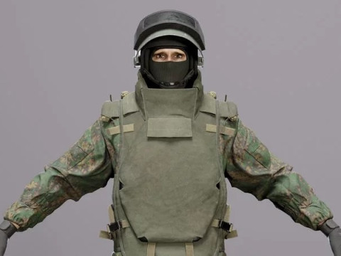 Modern Russian Soldier 3D 모델