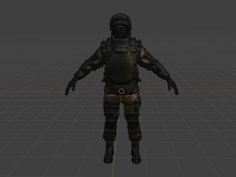 Modern Russian Soldier 3D Model