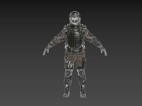 Modern Russian Soldier 3D Model