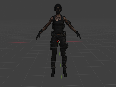 Female Soldier Model 3D