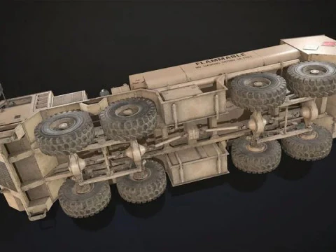 Heavy Military Truck V1 - Tanker 3D Model