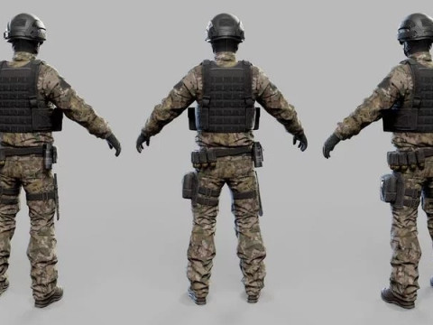 US Modern Support Soldier 3D Modell