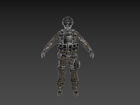 US Modern Support Soldier 3D Modell