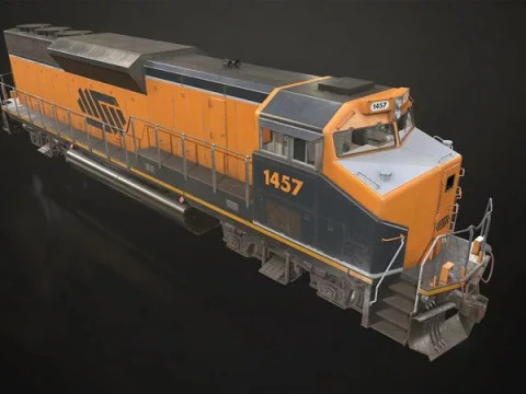 Diesel Locomotive 3D Model