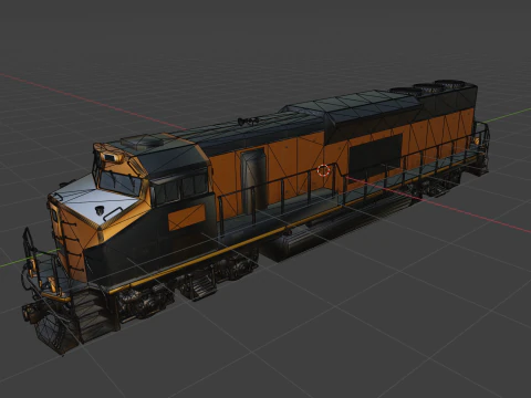 Diesel Locomotive 3D Model