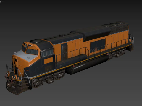 Diesel Locomotive 3D Model