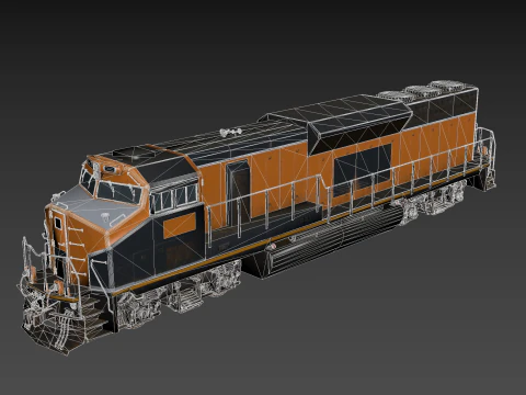 Diesel Locomotive 3D Model