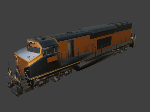 Diesel Locomotive 3D Model