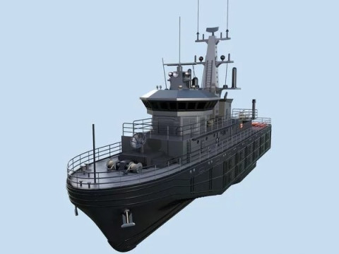 Militar ship - Modern Mine Countermeasure Vessel Modello 3D