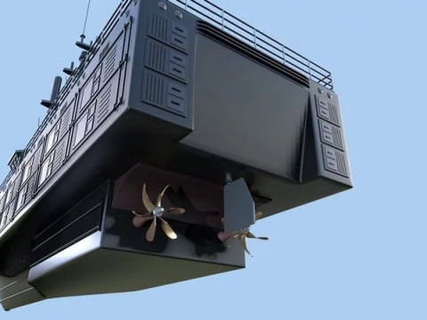 Militar ship - Modern Mine Countermeasure Vessel 3D Model