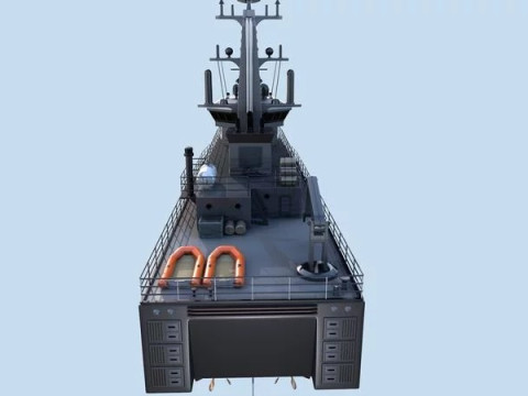 Militar ship - Modern Mine Countermeasure Vessel 3D Model