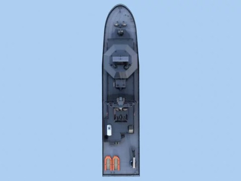Militar ship - Modern Mine Countermeasure Vessel 3D Model