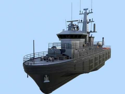 Militar ship - Modern Mine Countermeasure Vessel 3D Model